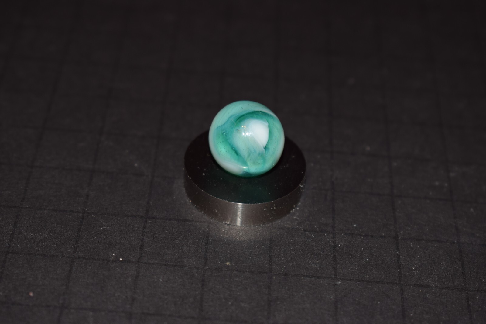 Vintage Ravenswood 🥽Aqua Marine🥽 Simi Transparent Swirl Marble Size .609″ MINT