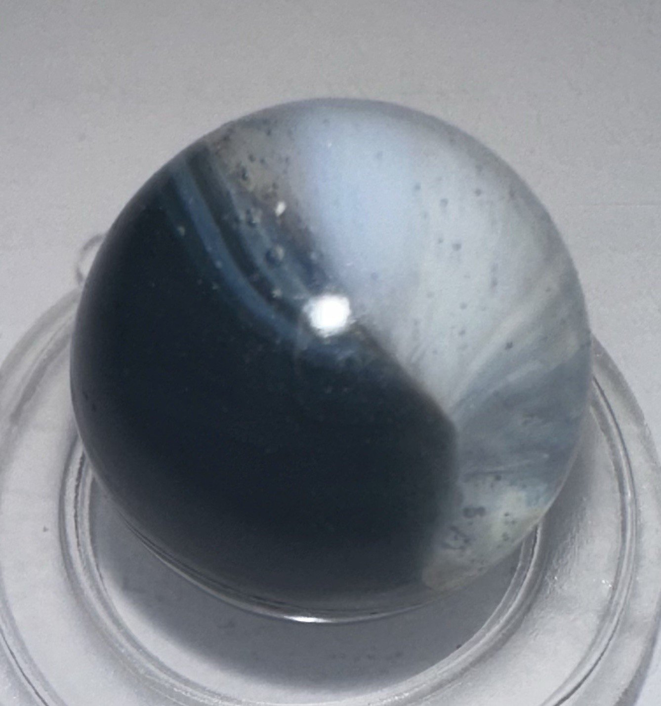 ⭐Vintage Horsehair Zebra Master Sunbursts Toy Marble 14.4 Mm
