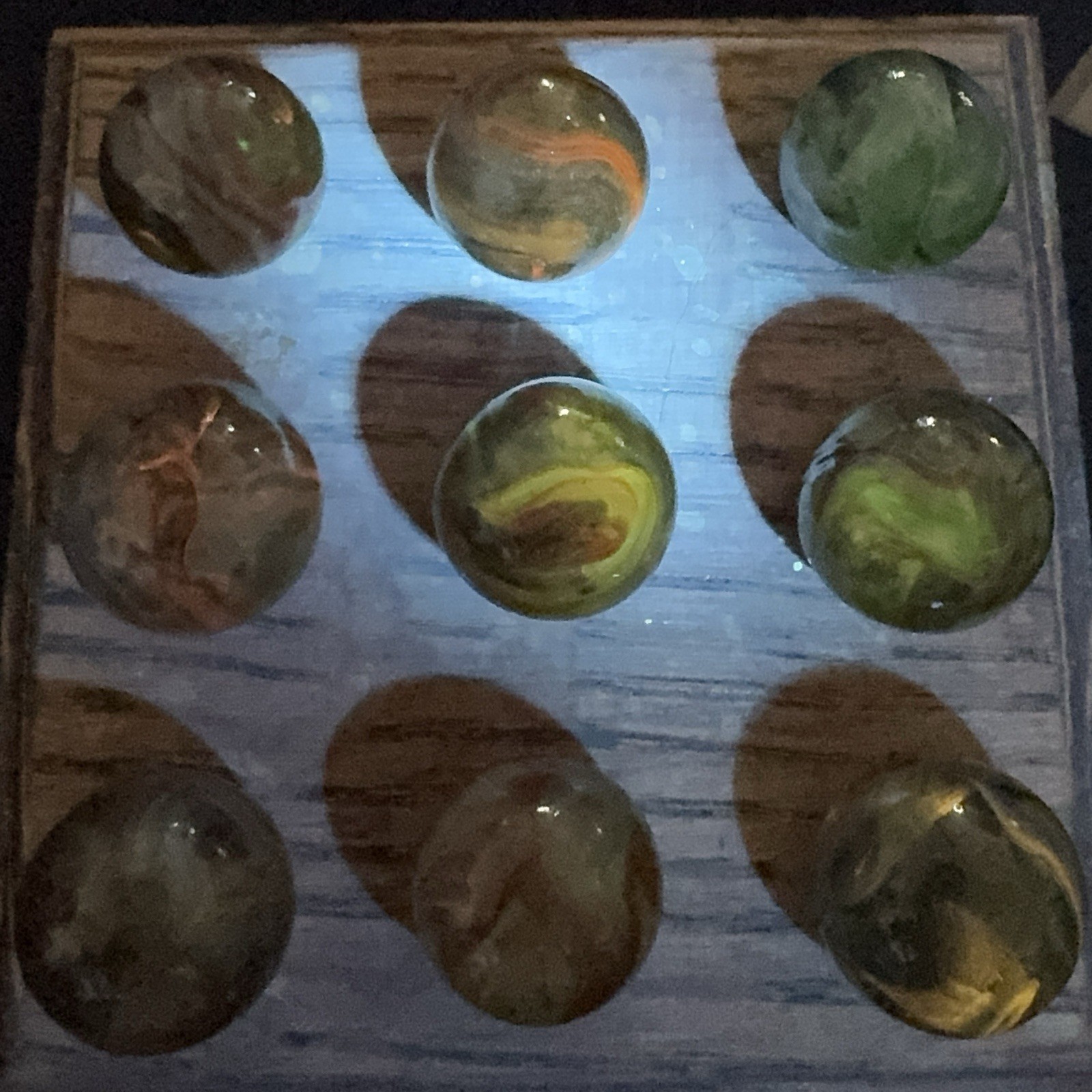 9-Joker Transparent Marbles Sizes Vary (3282)