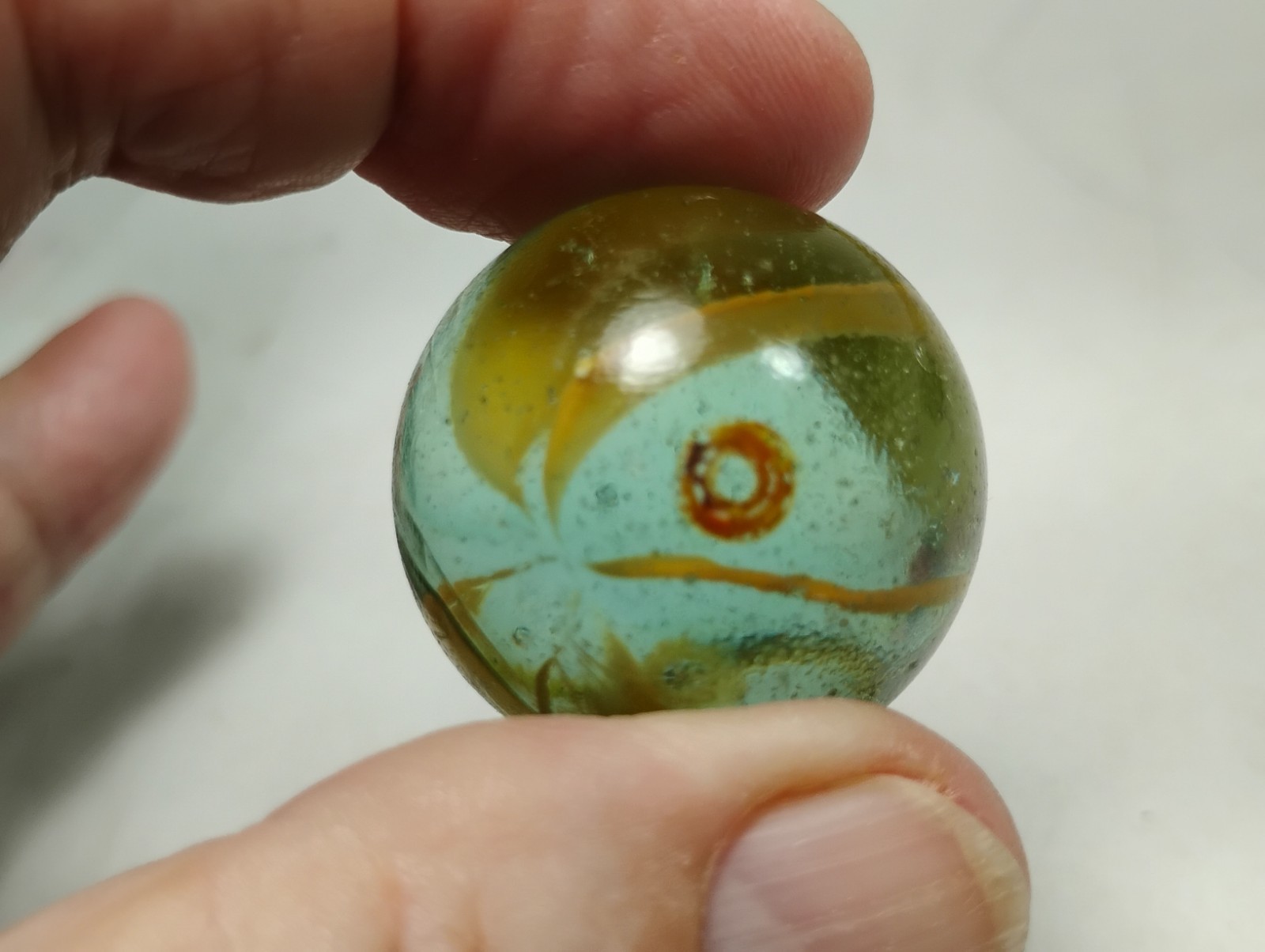 Large Vintage Blown Glass Marble
