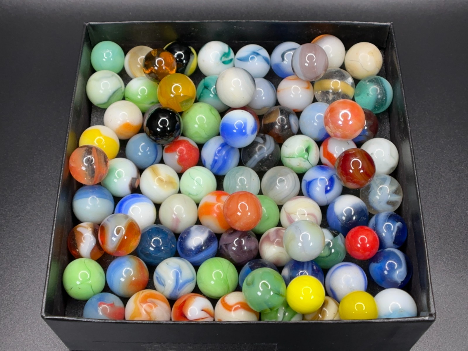 Vintage ESTATE MARBLES Lot Vitro Alley Agate Peltier & More Patches Swirls NICE!