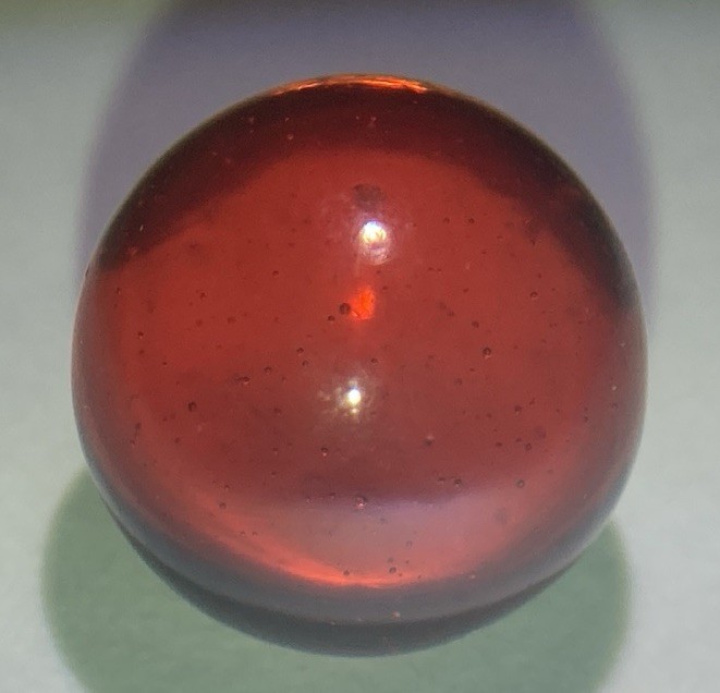 VHTF CAC. Christensen Agate Co. Glass Marble~Transparent Amber UV Sleeper 13mm
