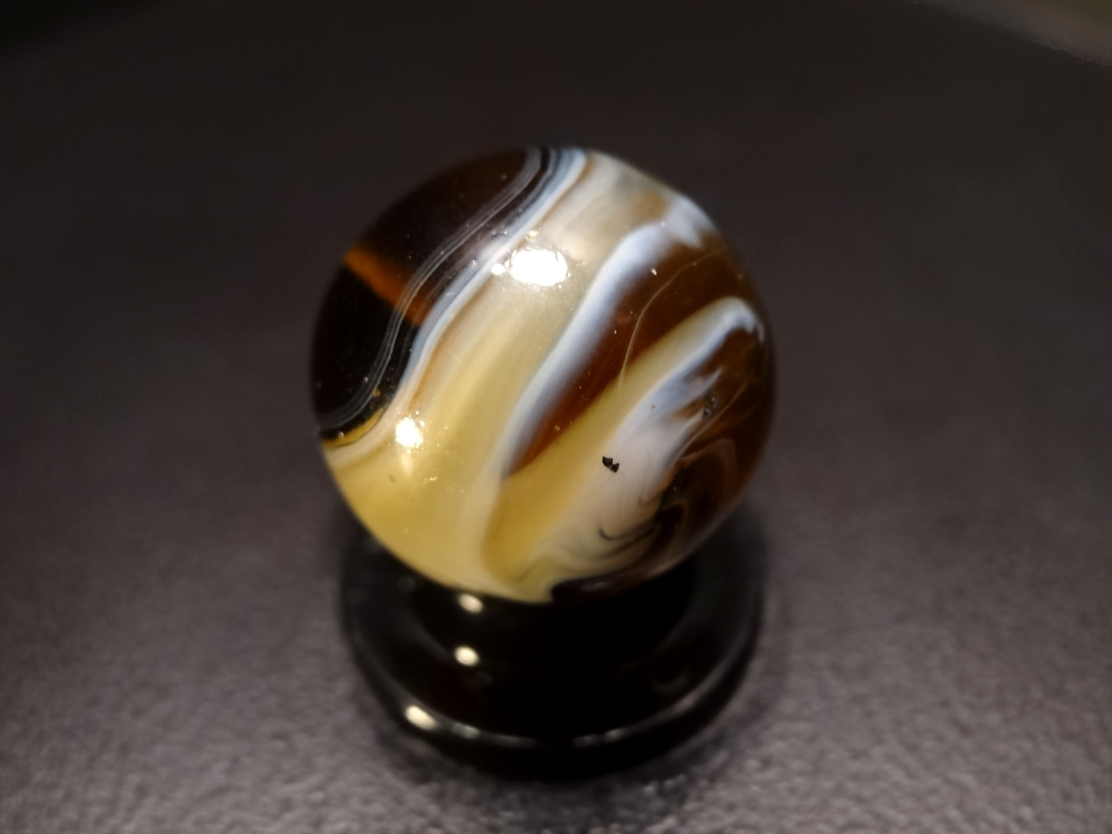 CHRISTENSEN AGATE Real Dark ROOTBEER Road & Tunnel Pattern 🌟 SHOOTER 🌟