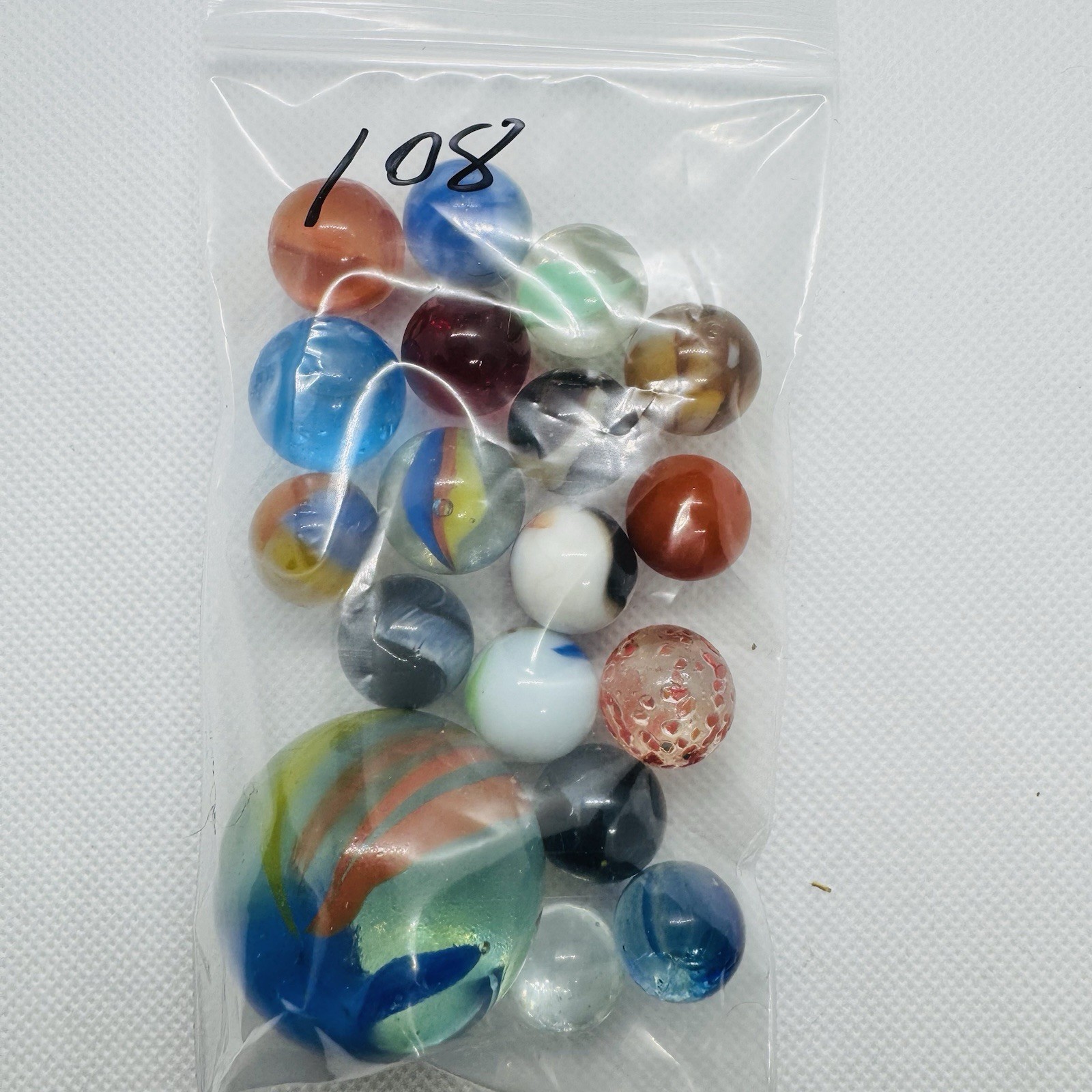 Vintage Marble Lot Of MARBLES UV Reactive Cadmium Uranium Lot #108