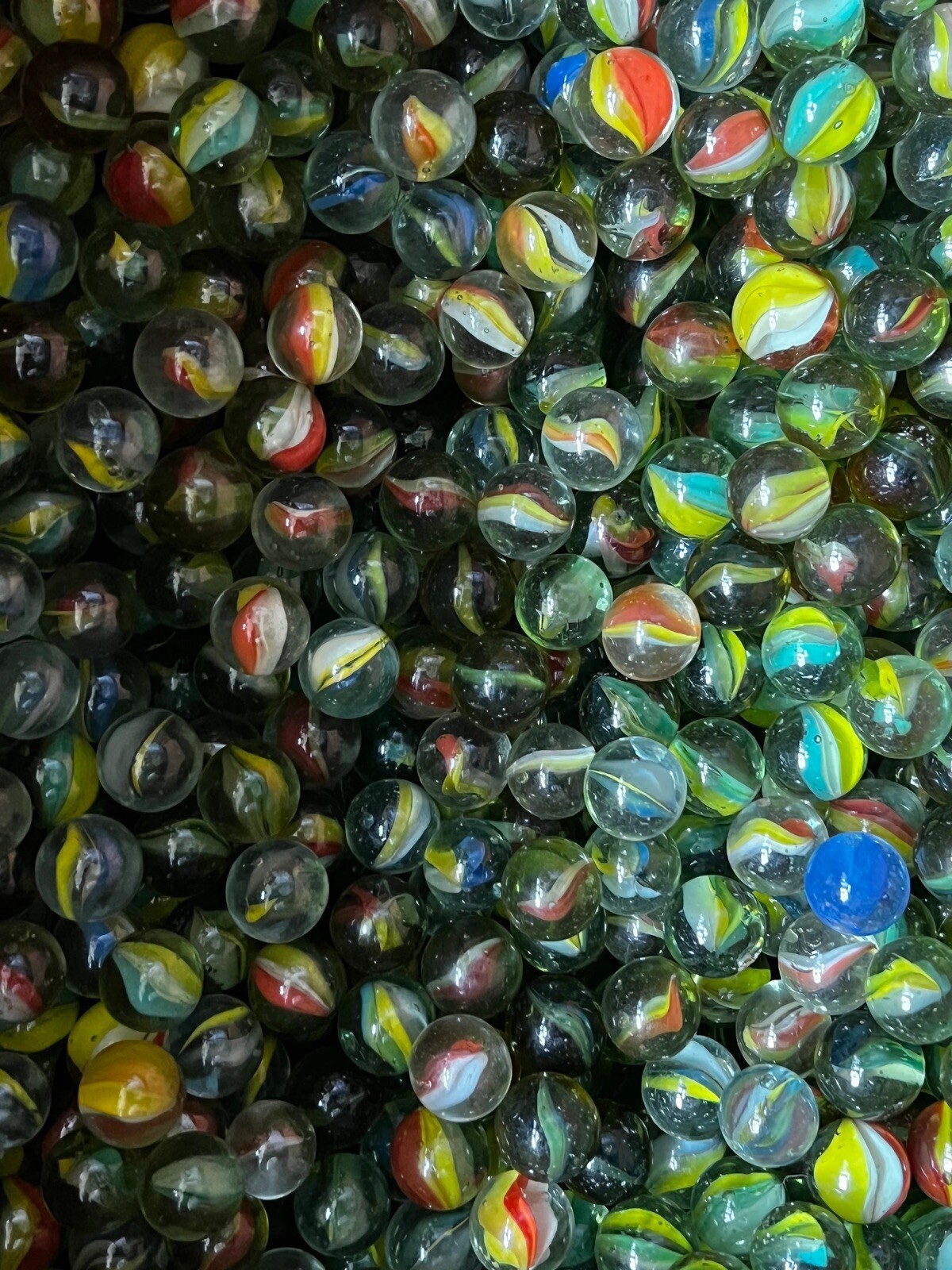 Vintage Colorful Cat’s Eye Marbles Sold in Groups Of 30 marbles.