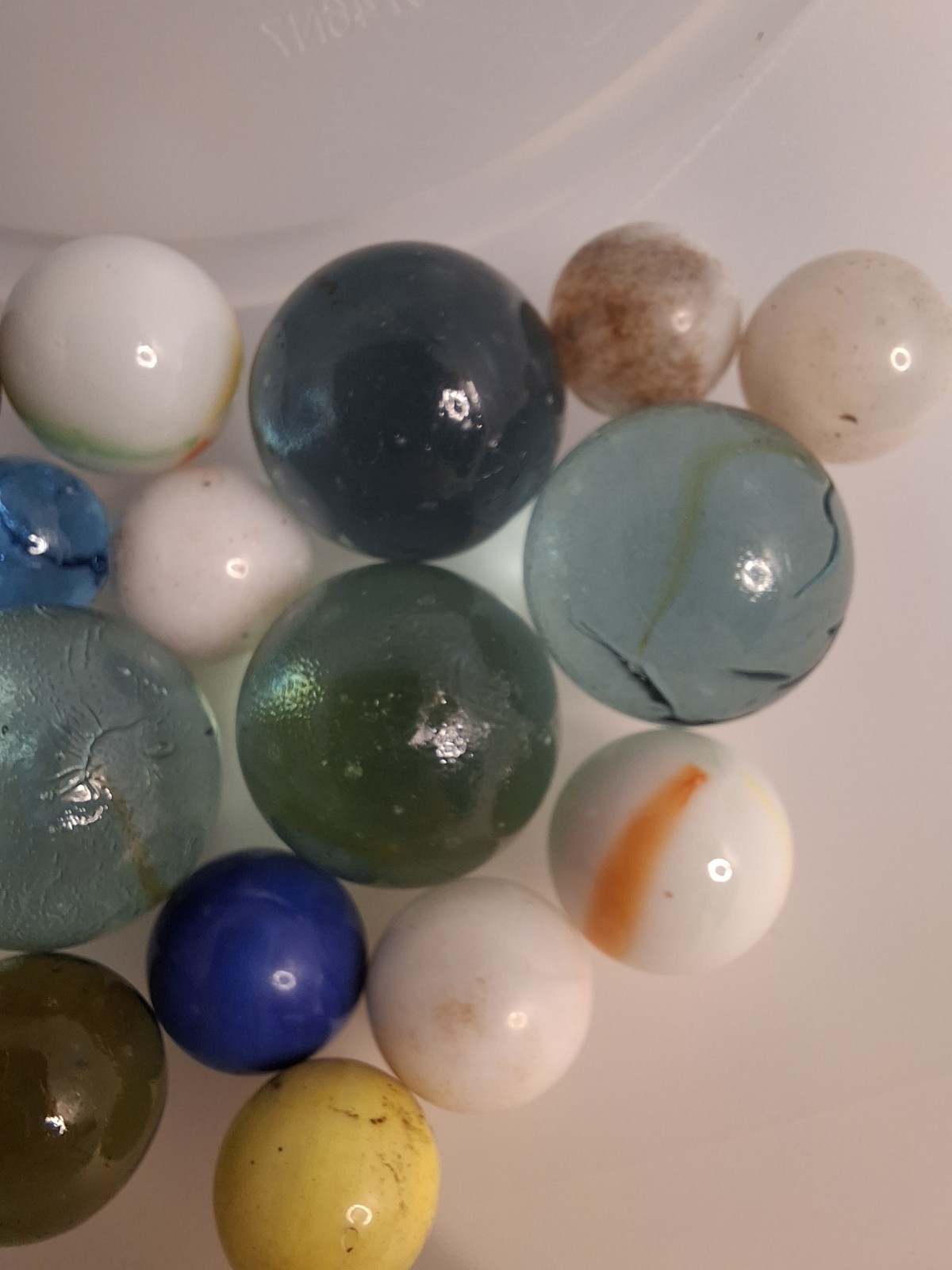 Marbles Lot Variety Of Colors 3 lbs,about 350 Different Sizes and conditions