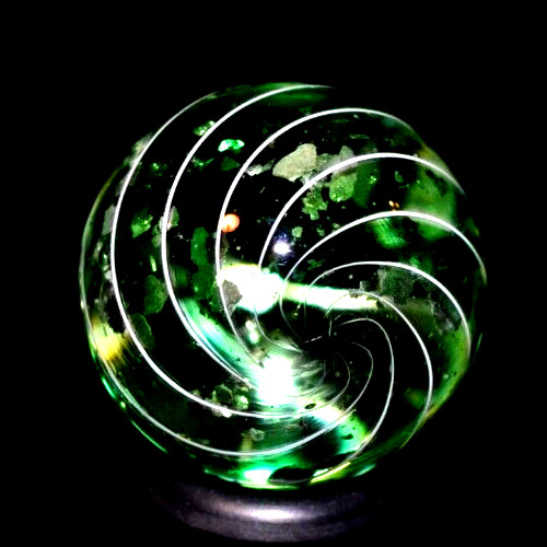 HOT HOUSE GLASS MARBLE/.992″-MICA LIME ICE-MICA PC.S THROUGHOUT,LIME,CELERY/FAST