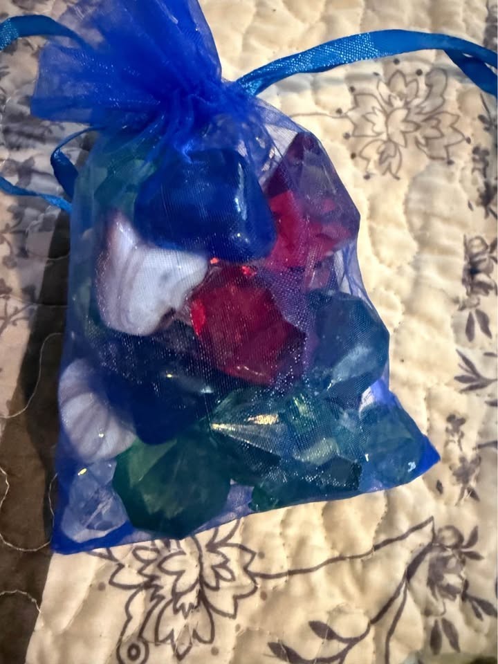 Assorted Decorative Glass and Acrylic Gems ,marbles & stones