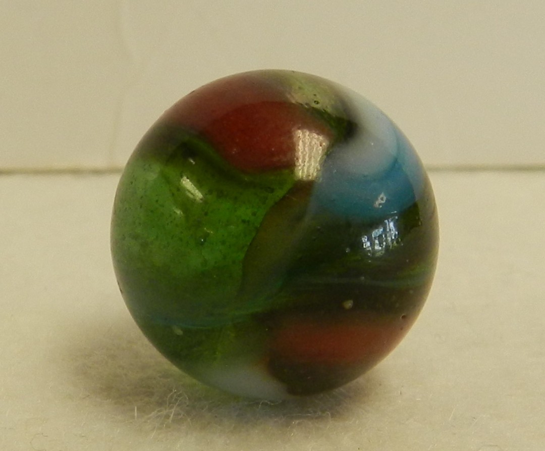 #21024m Vintage Peltier Glass Swirl Marble .69 Inches *Near Mint*