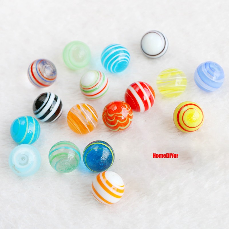 16-18mm Colorful Glass Marbles Kids’ Gifts Toys Games Craft DIY Decorative Balls