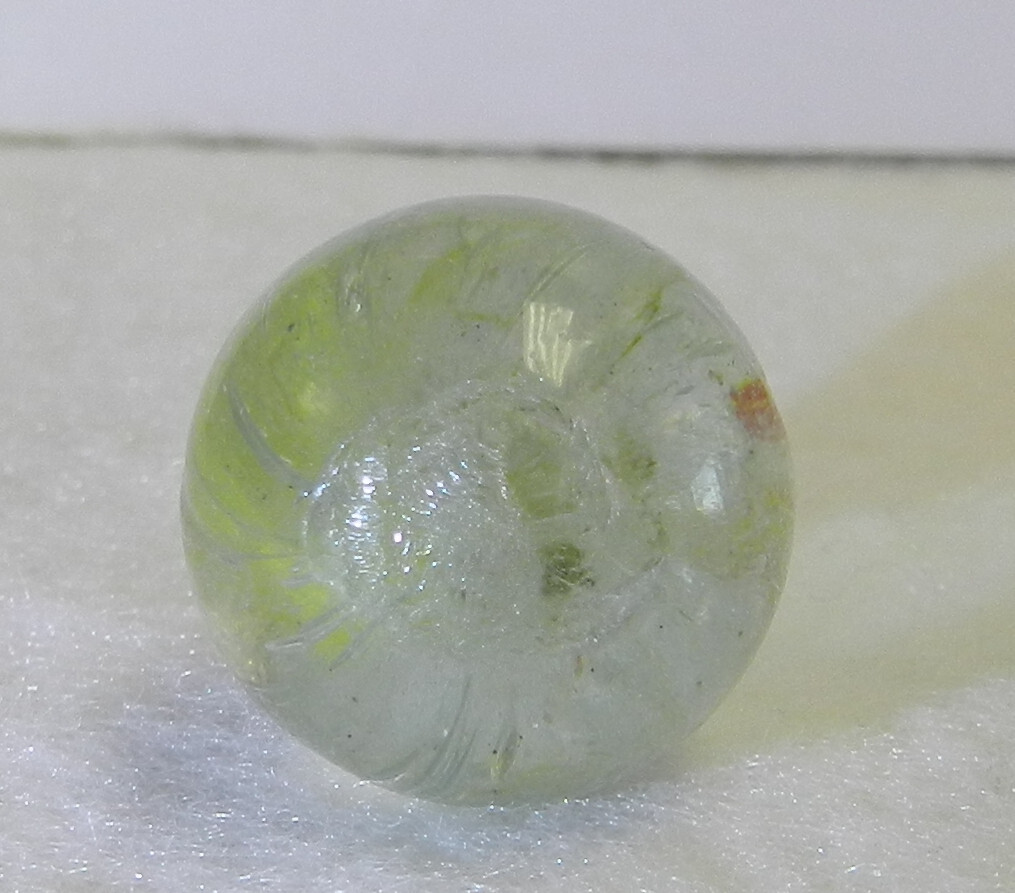 #19155m Unique End of Cane German Handmade Swirl Marble .68 In *Mint*