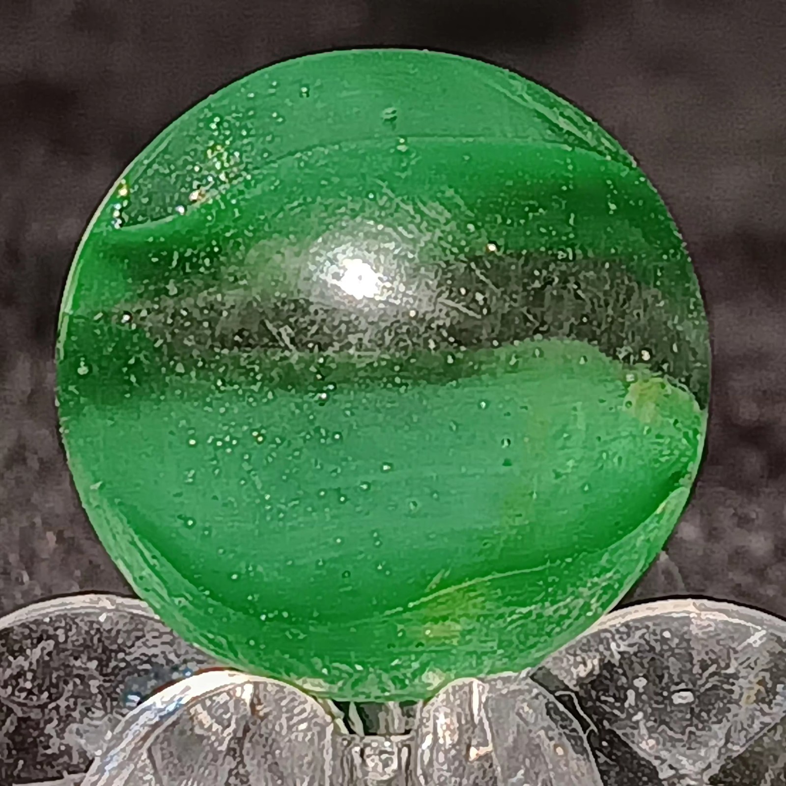 Vintage Marble King Loaded with Adventurine. 5/8 Mint. HTF Example