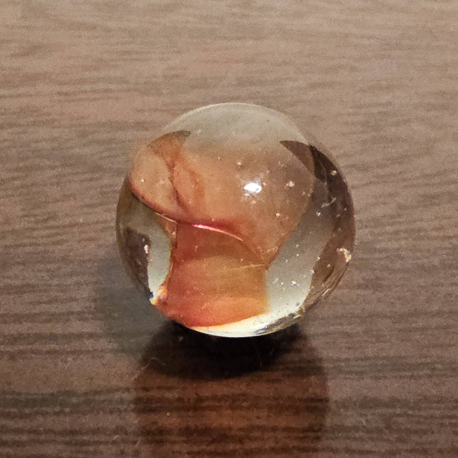 Vintage C. E. Bogard Rose 4 Lobe Hybrid Cats Eye .625 Glass Marble