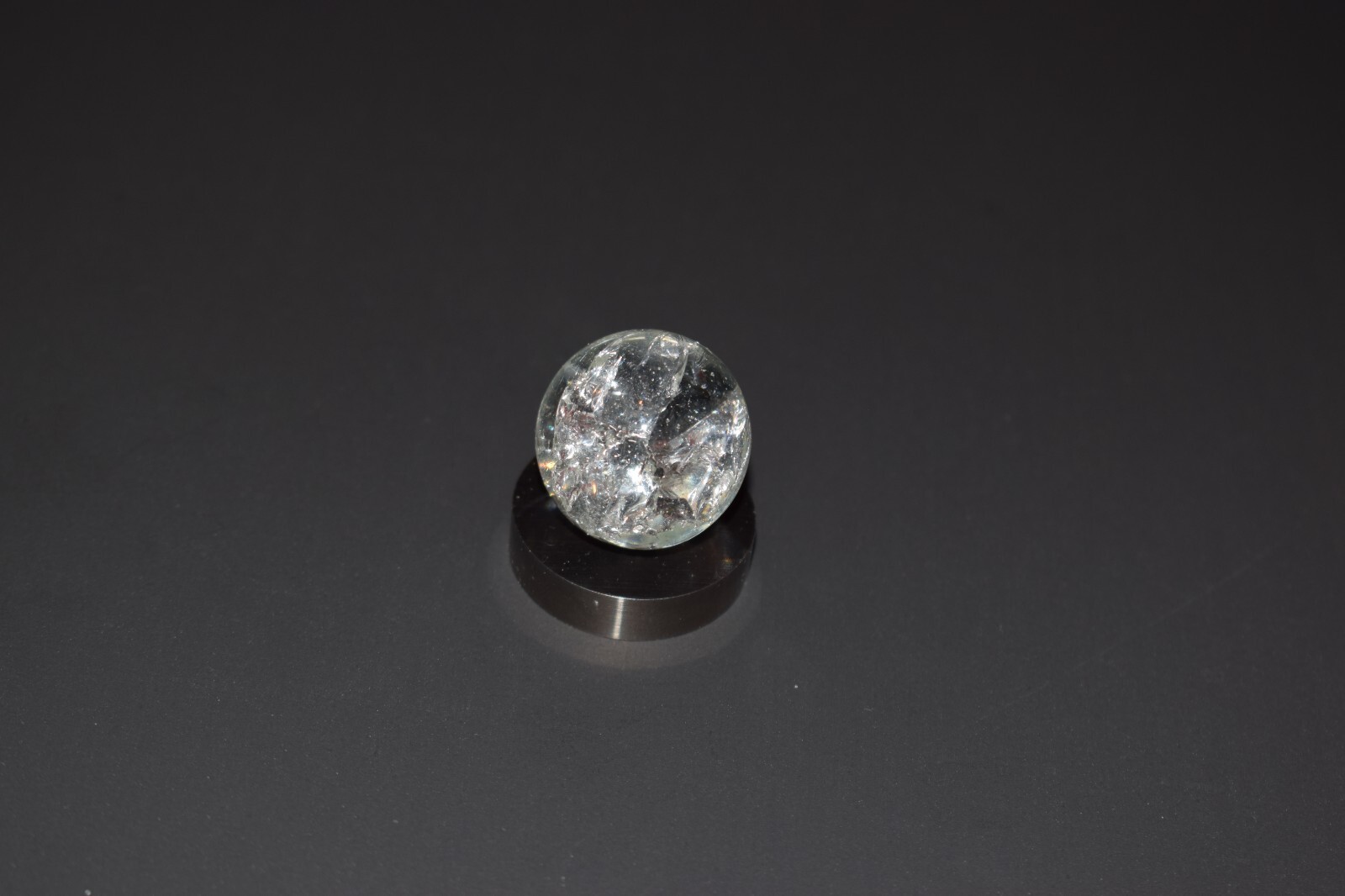 ⭐ Vitro Crystal Clear 💎Jeweled Crackle Glass Toy Marble, Shooter Size .875″=7/8