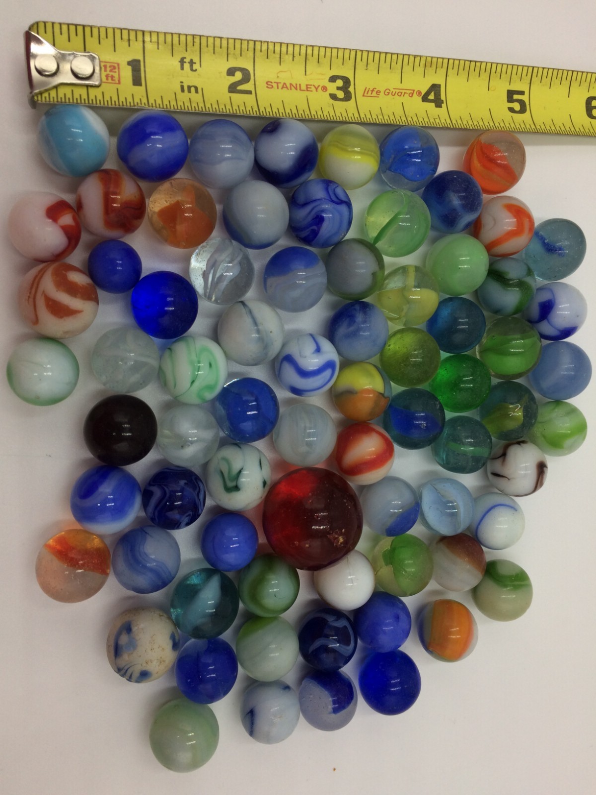 VTG Lot of 75 Unique Marbles,Shooter,Swirl Milk Glass Cats Eye,Estate Find! J