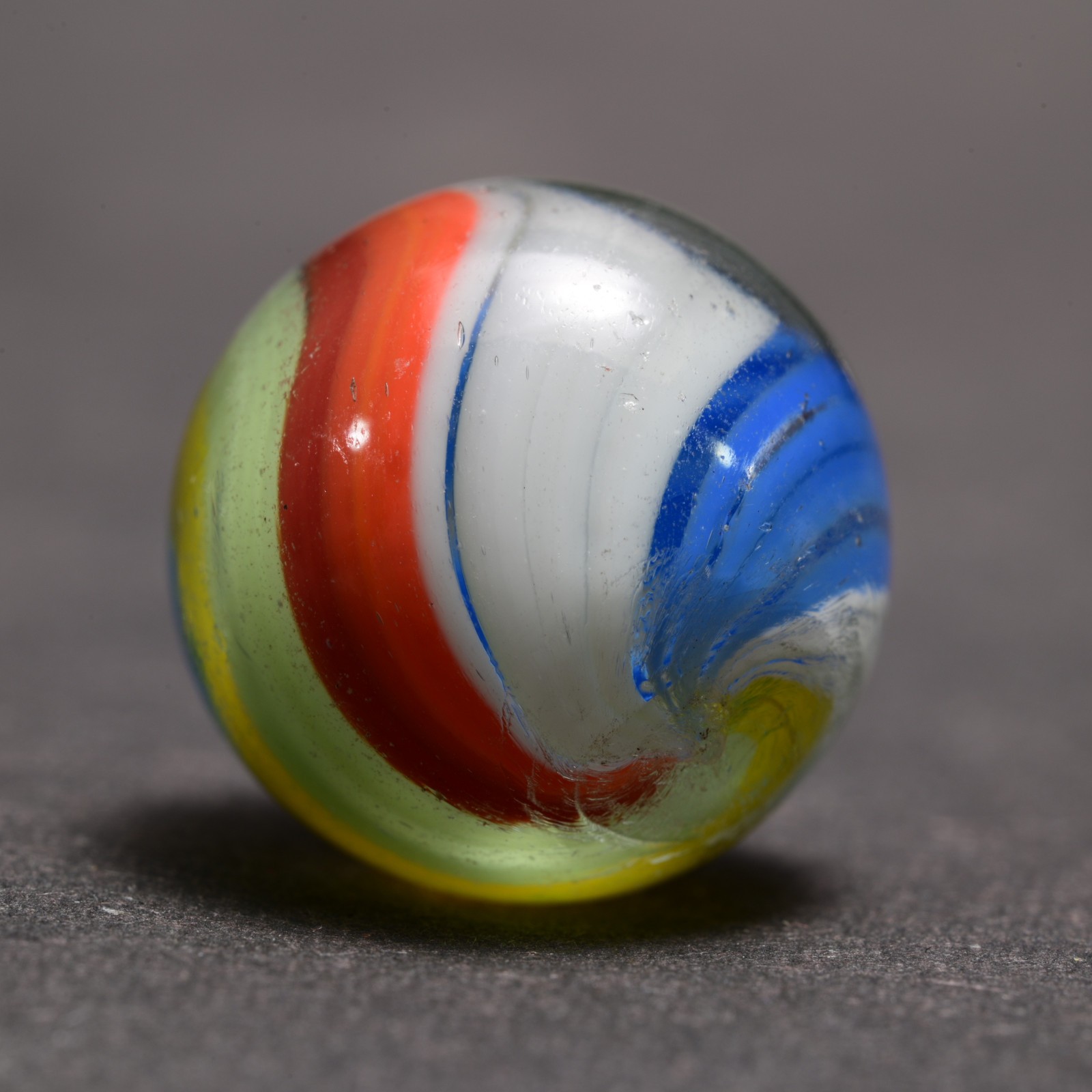 Joseph’s Coat German Handmade Antique Marble Rare Beachball Panels 17.7mm 11/16″