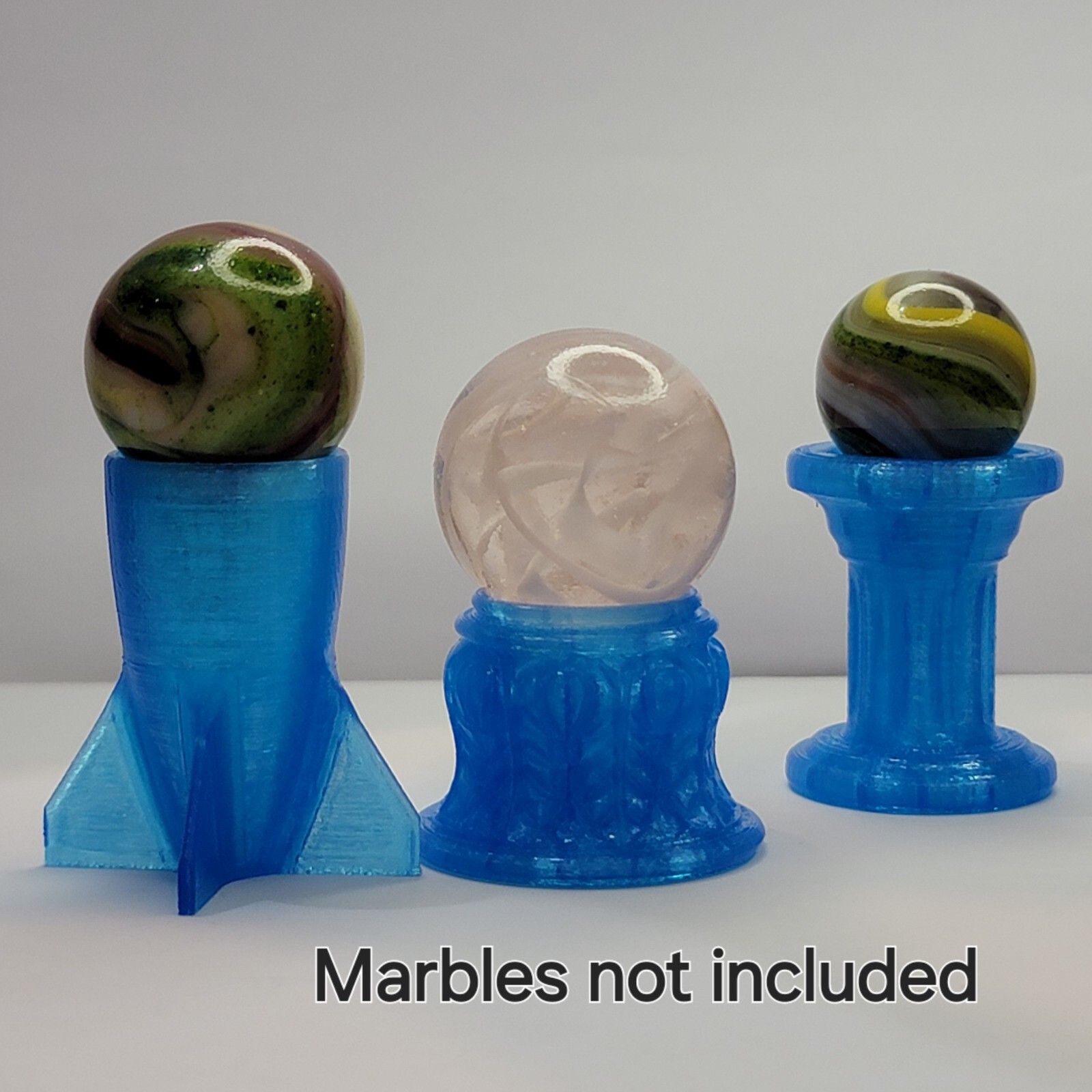 Ice Blue Marble Displays For Marbles 3/4″ – 1″ – Lot #5894