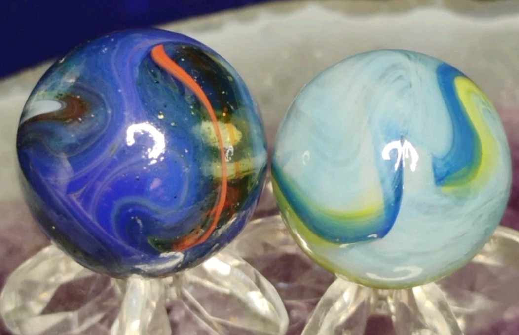 .73″-.68″ JABO/D.A.S. MARBLES LOT AV. SWIRL TOYS NM+/-