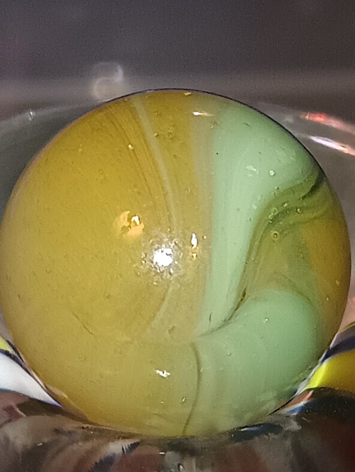 RARE VINTAGE MINT KOKOMO MARBLE! BETTER MUSTARD BASE COLOR!!LLOOOP