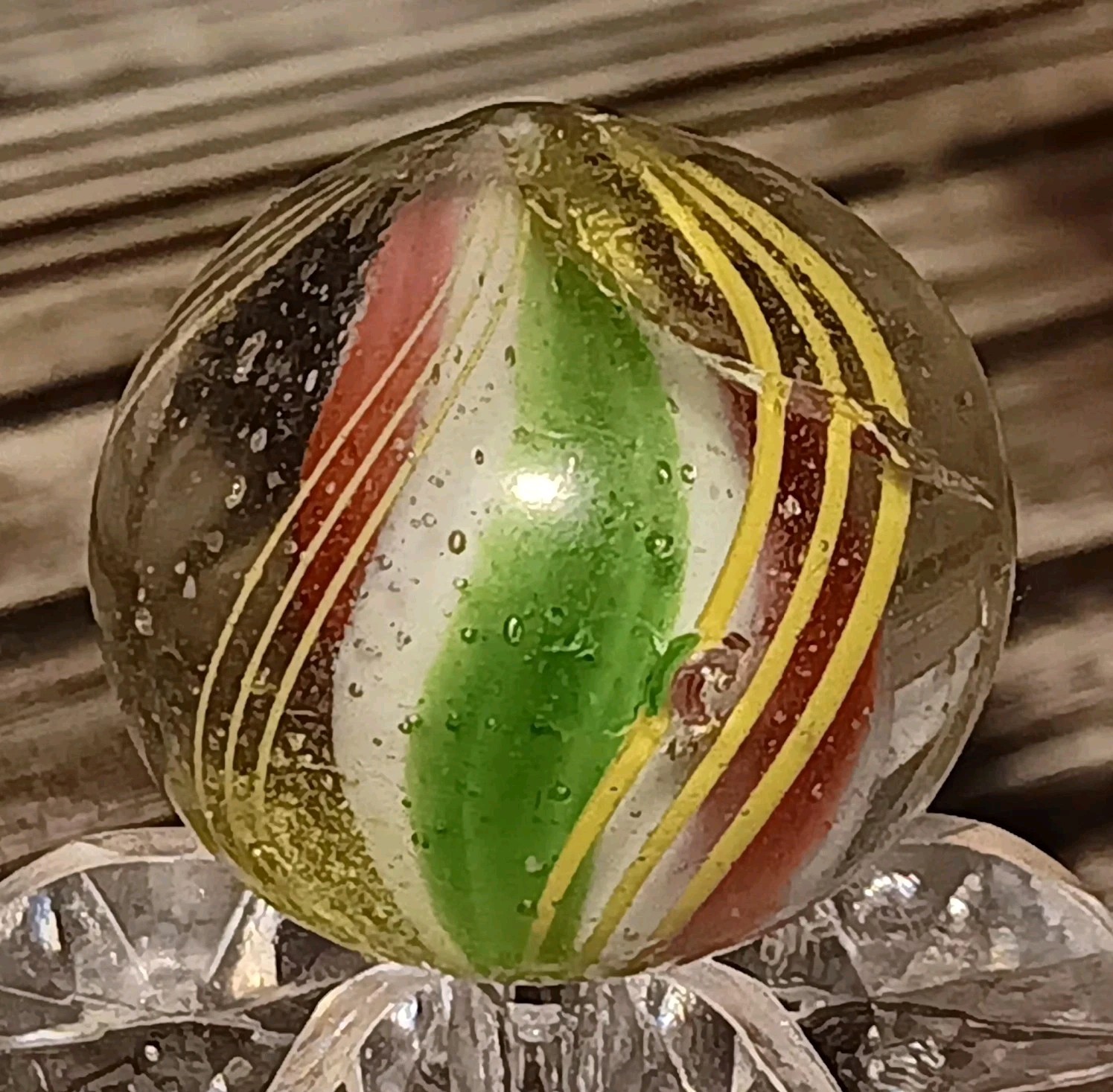 German Solid Core Swirl Marble. .72″ Nm(-). Antique Handmade Marble.