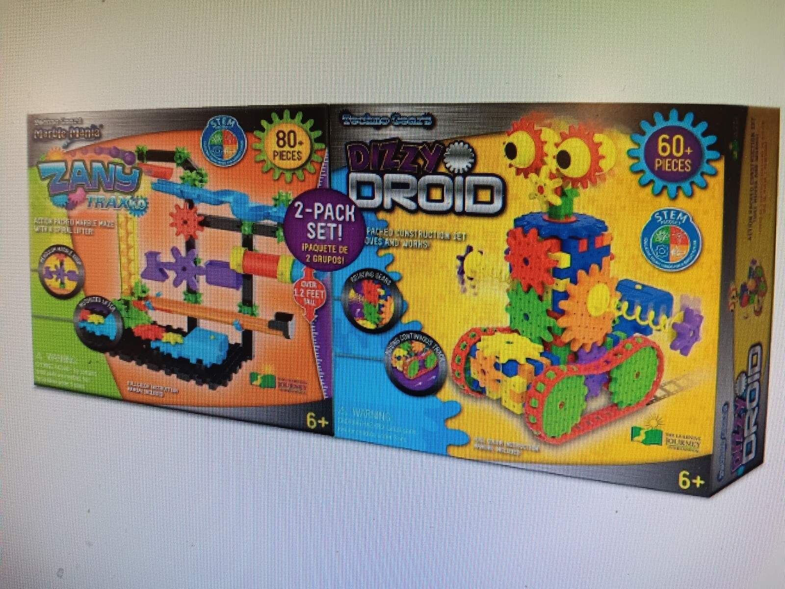 DIZZY DROID ROBOT & ZANY MARBLE MANIA MAZE LEARNING SPIRAL LIFTER FUNNEL DROP