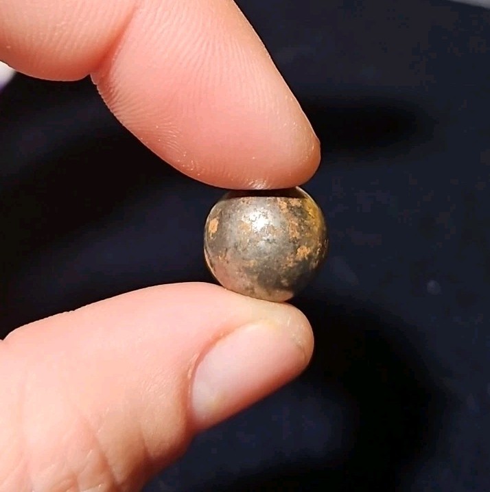 Lot Of 9 Vintage Handmade Clay And Steel Marbles #45