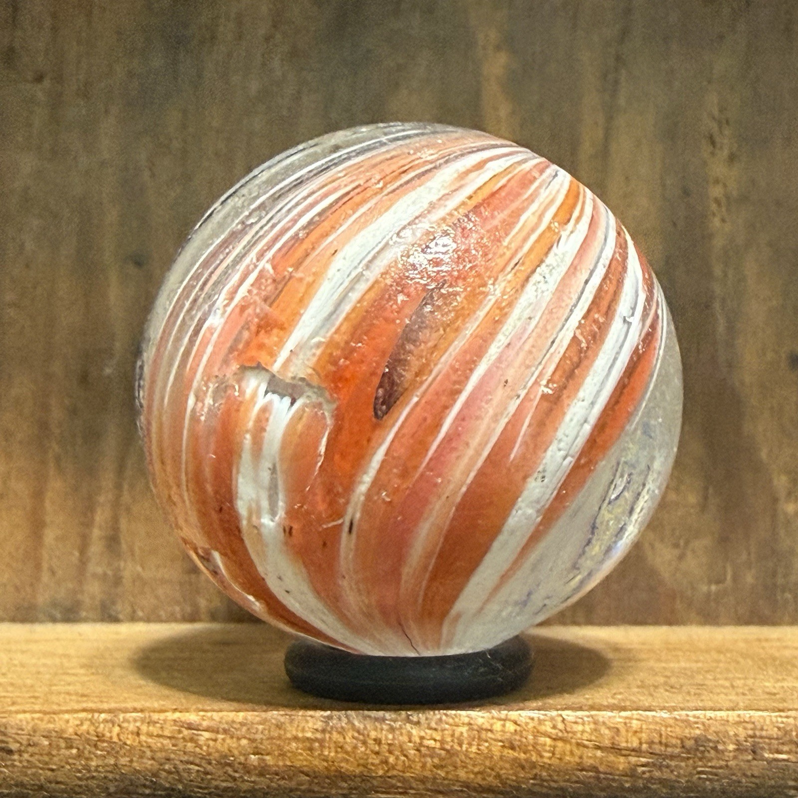 Large Antique German Handmade Submarine Marble 1-1/32” Good | 318