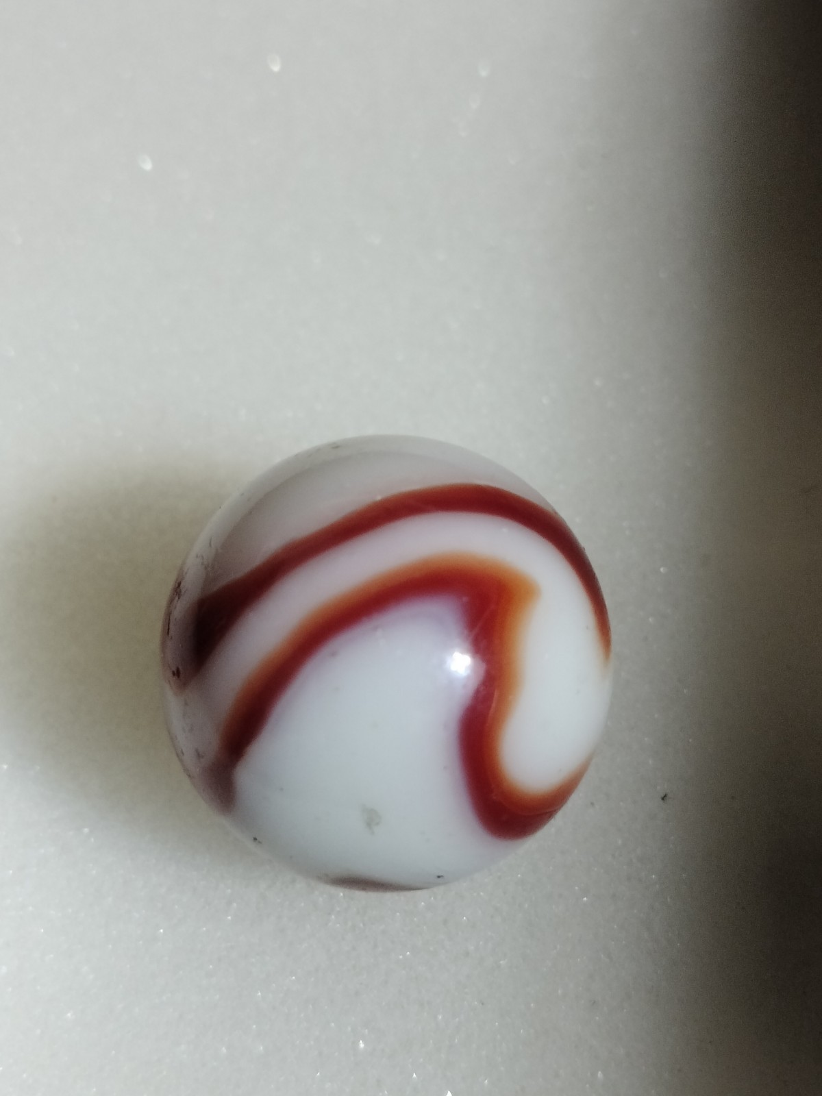 Peltier Red Zebra SHOOTER Marble 13/16 Inches NLR Miller Swirl