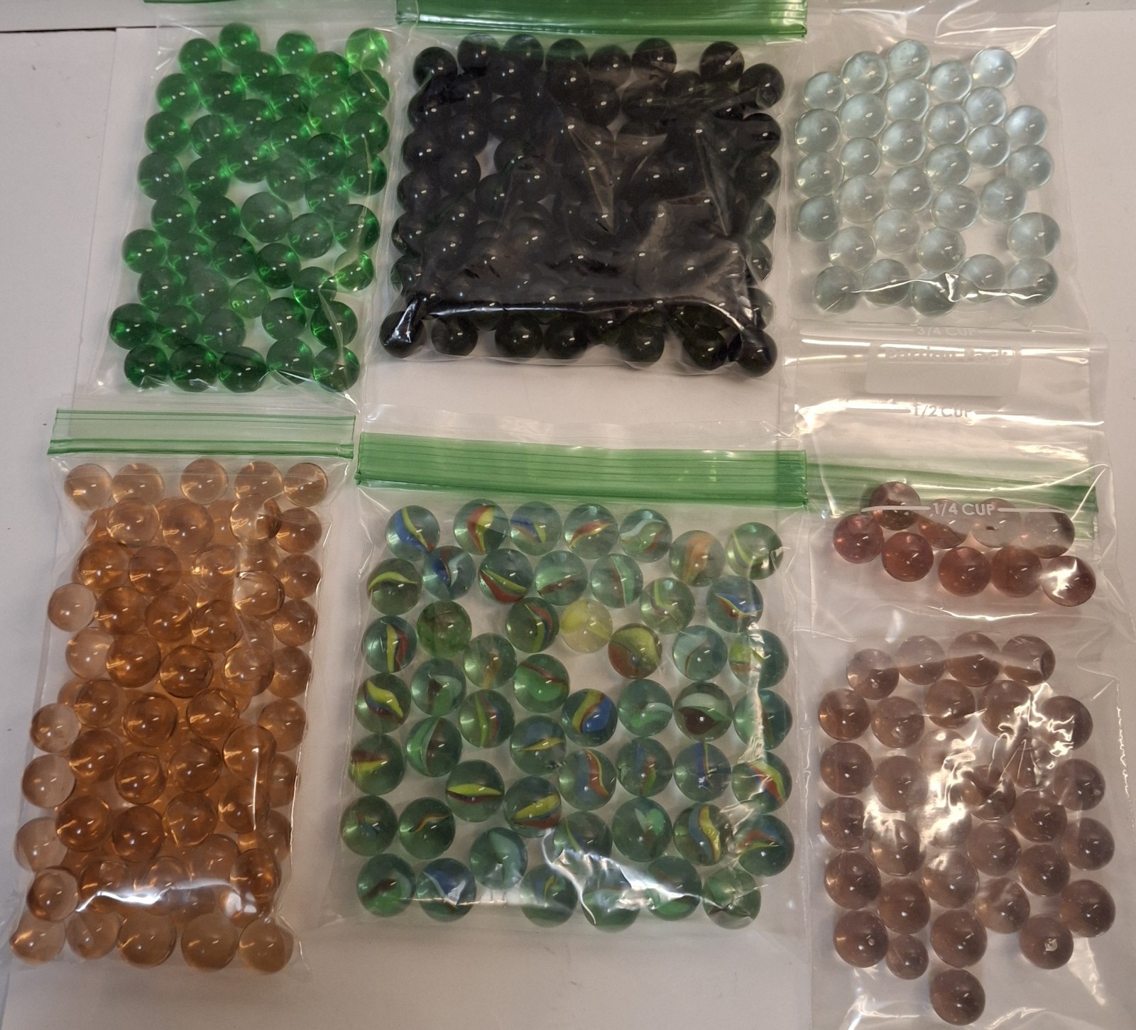 Marbles Lot Variety Of Colors 3 lbs,about 350 Different Sizes and conditions