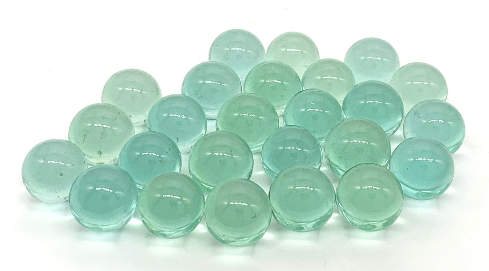 12mm Glacial Ice Clear Glass Peewee Marbles Transparent Green / Blue Tint Pk 100