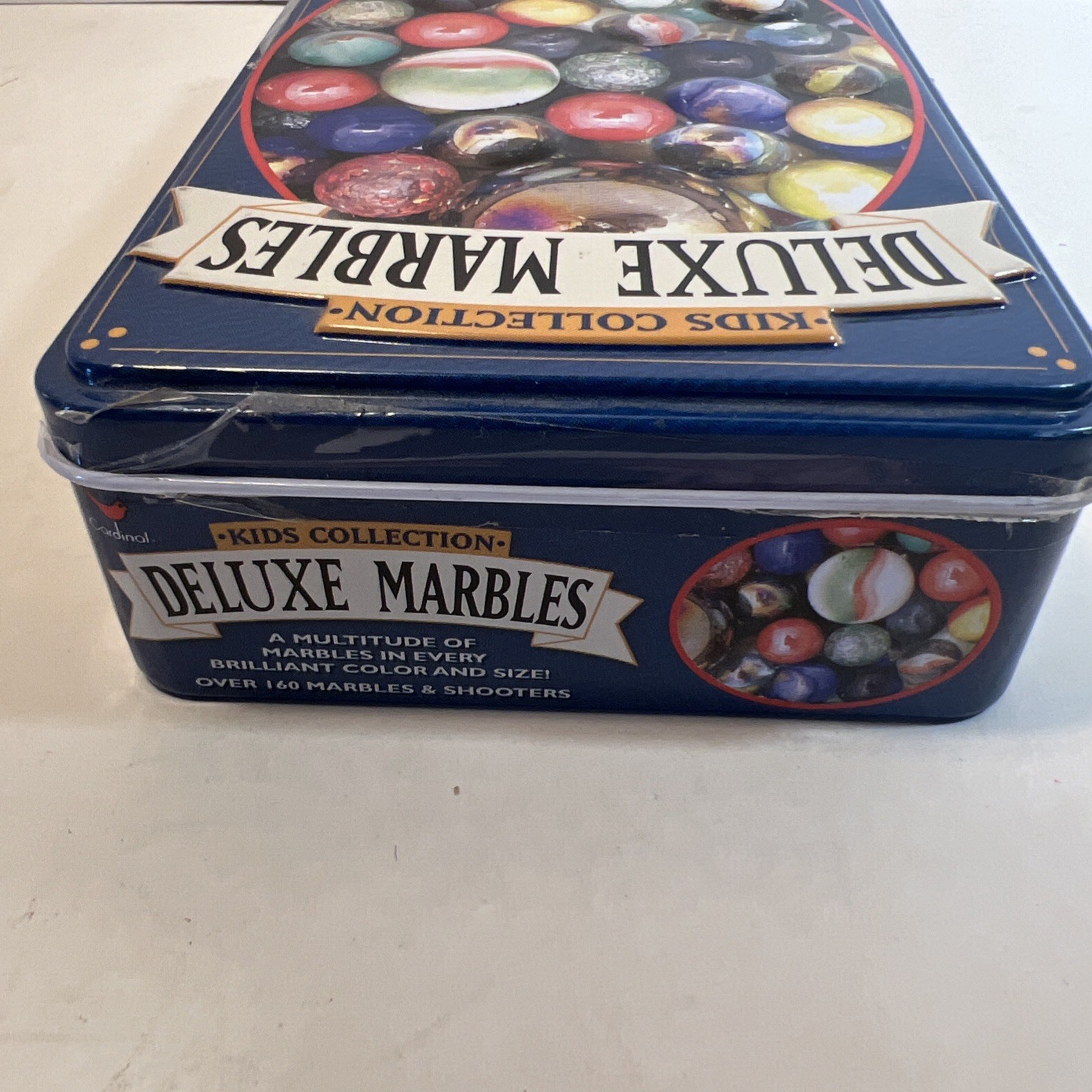 Deluxe Cardinal 160 Marbles Set in Original Tin Box PRE OWNED Item #162