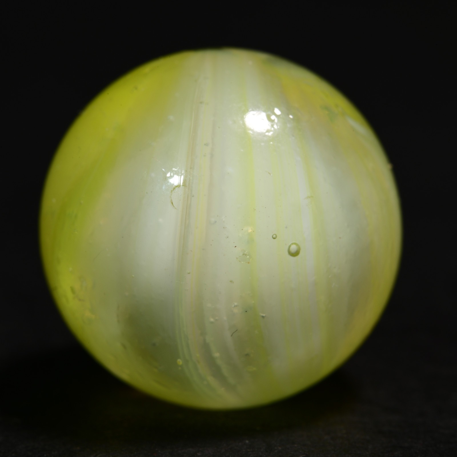Marble Vintage French Sparkler Bright Primrose Yellow Florette 50s/60s 5/8”