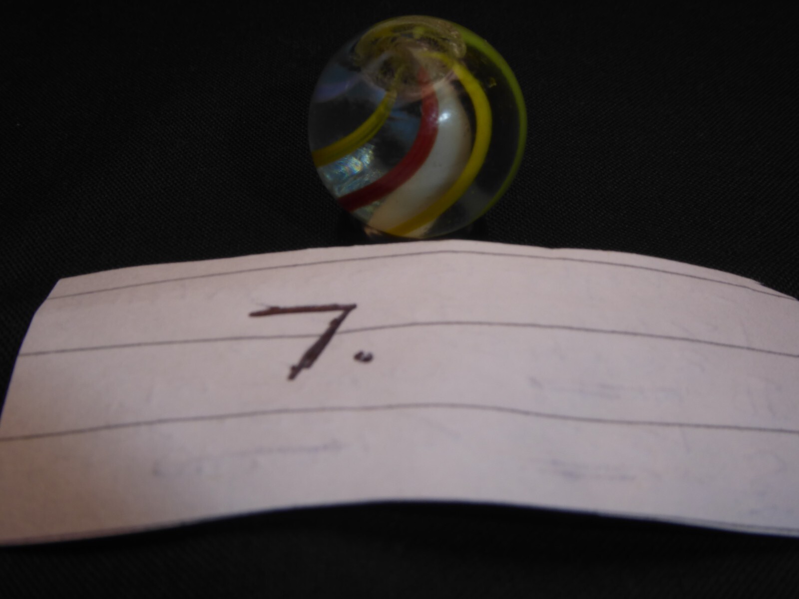 Antique Marble – Single White Ribbon – 18mm or 11/16ths – Mint/Mint-