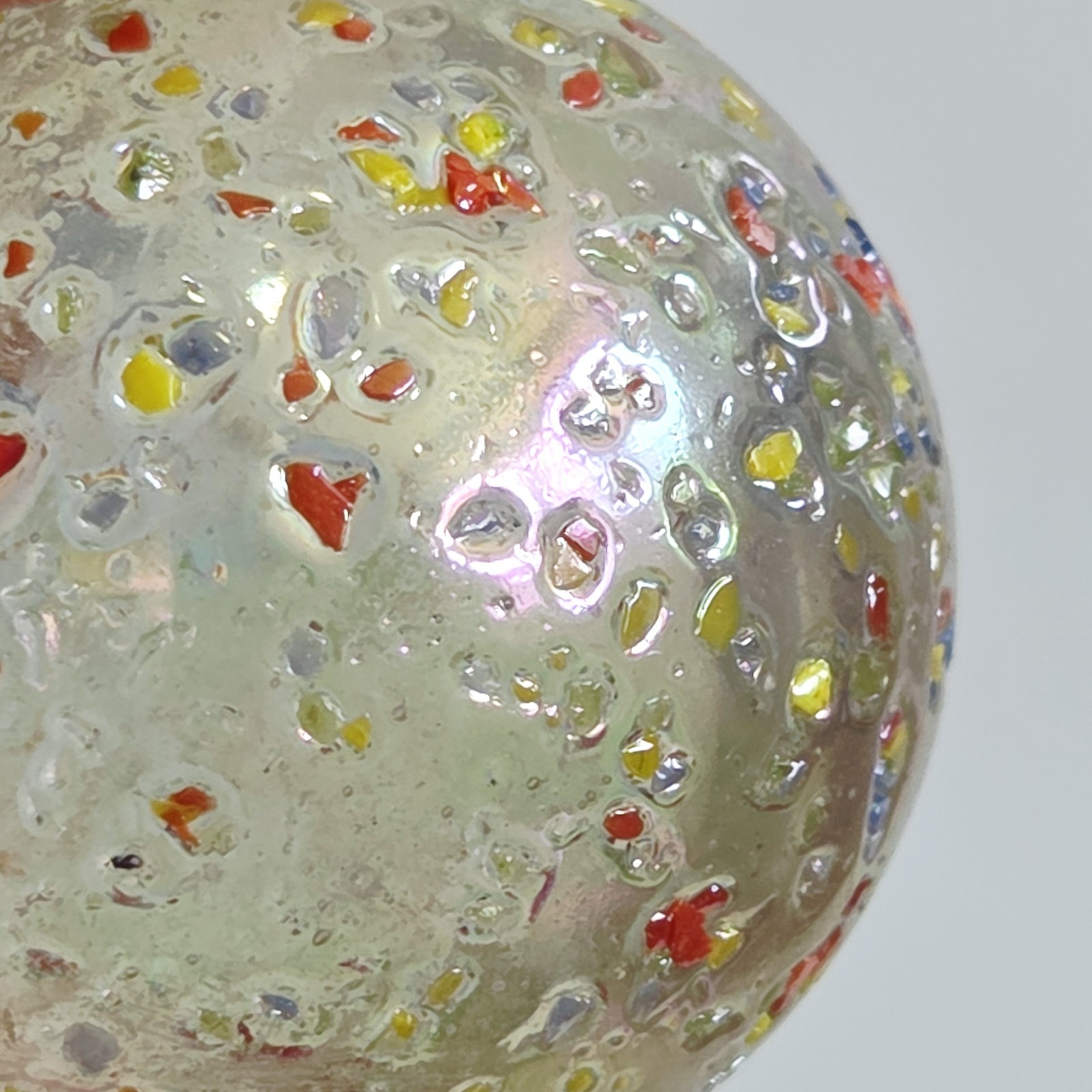 Vacor Stelaris Frit Marble Shooter Iridescent Multicolor Mosaic Speckled Vtg