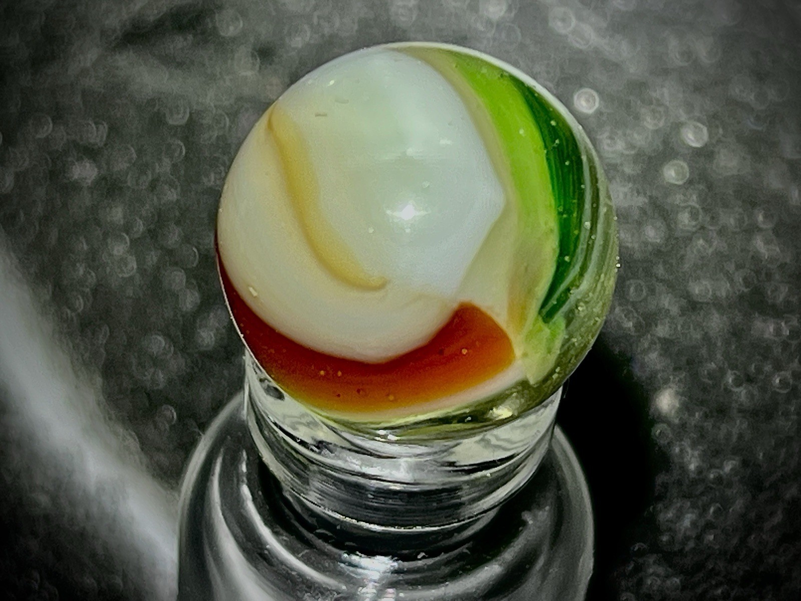 Lot of 3 Vintage Vitro Agate Tri-lite Elite Marbles