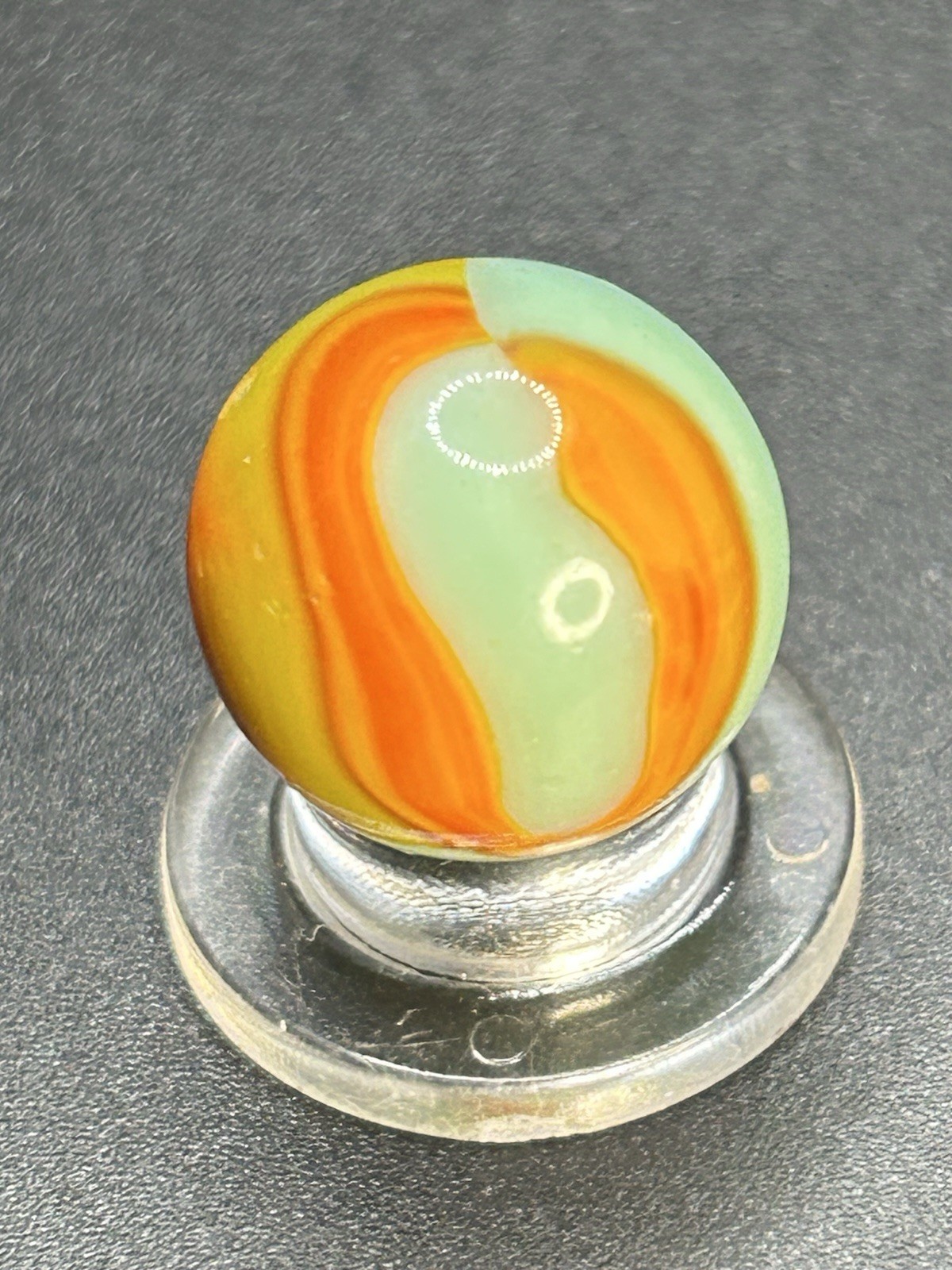Vintage Peltier Electric “ Sea Foam Cub Scout”Marble 0.591”