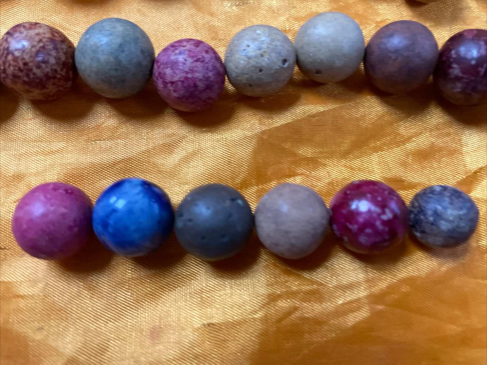 35 Vintage Random Clay Marbles Pre-1900s Civil War (B6)