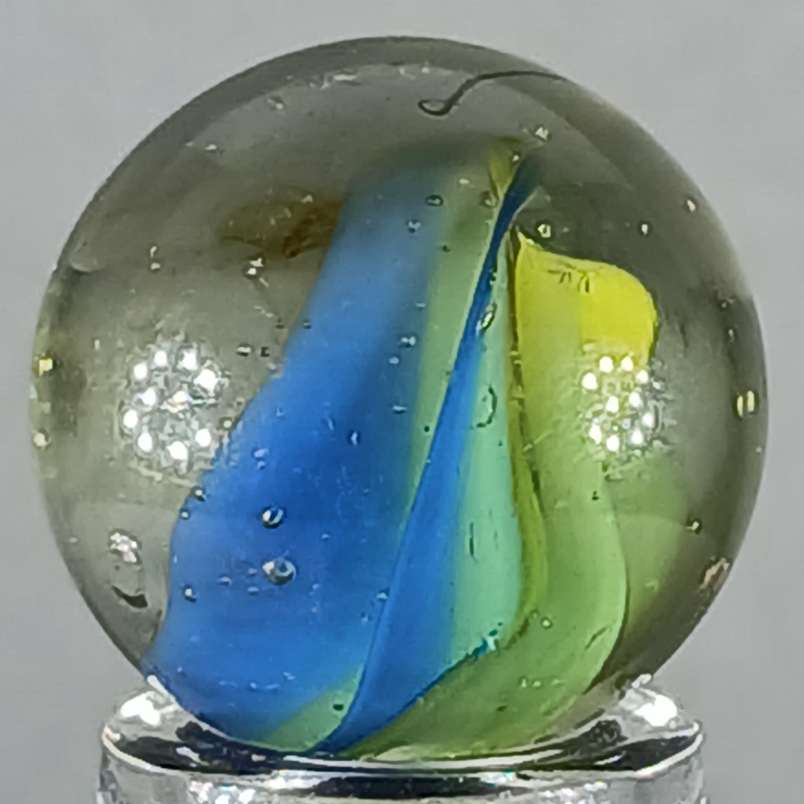 Vintage Tri-Color Hybrid Cat’s Eye Marble .62 Inches Near-Mint Condition