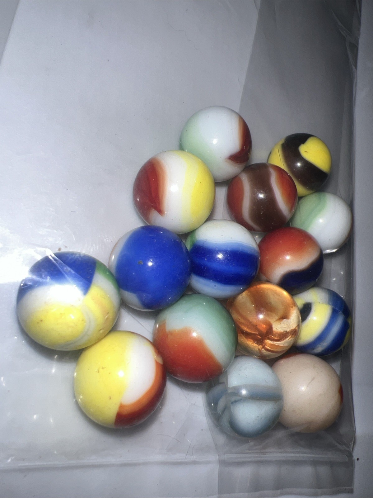 15 Super Nice Old Vintage Marbles, 13.5mm (+r-) M/ NM