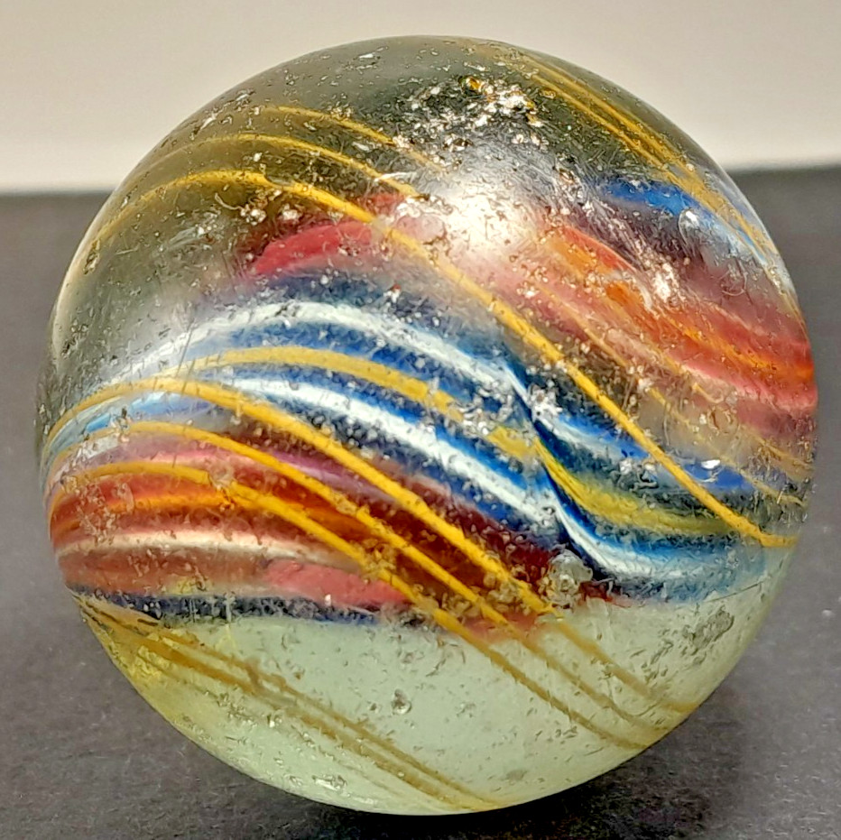 Vintage Antique German Handmade Swirl Marble – Handmade Glass Marbel 1.87″