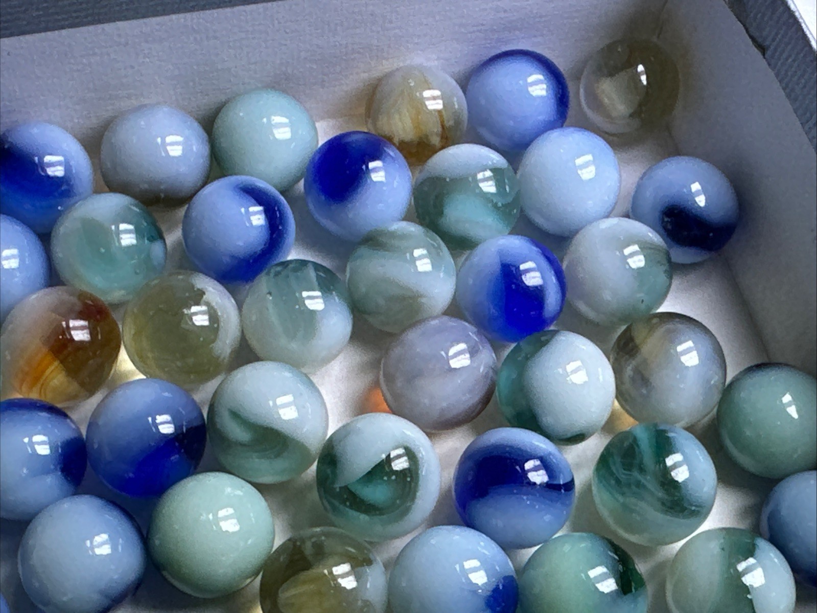 294 Lot Of 90 Jabo Swirl Marbles!