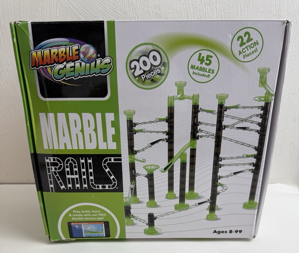 Marble Rails Starter Set, Online App and Full-Color Instructions, 198 Pieces