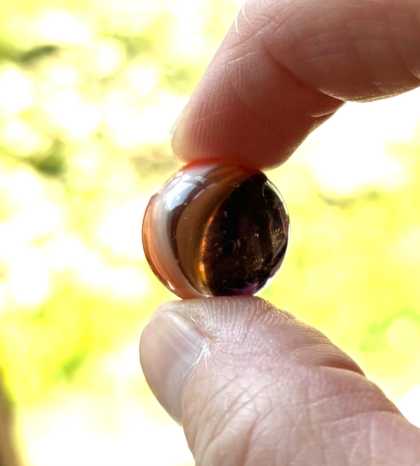VTG Glass Marble Maybe Master Tiger Eye? Approx. .62″ Very Chipped! #21 As Is