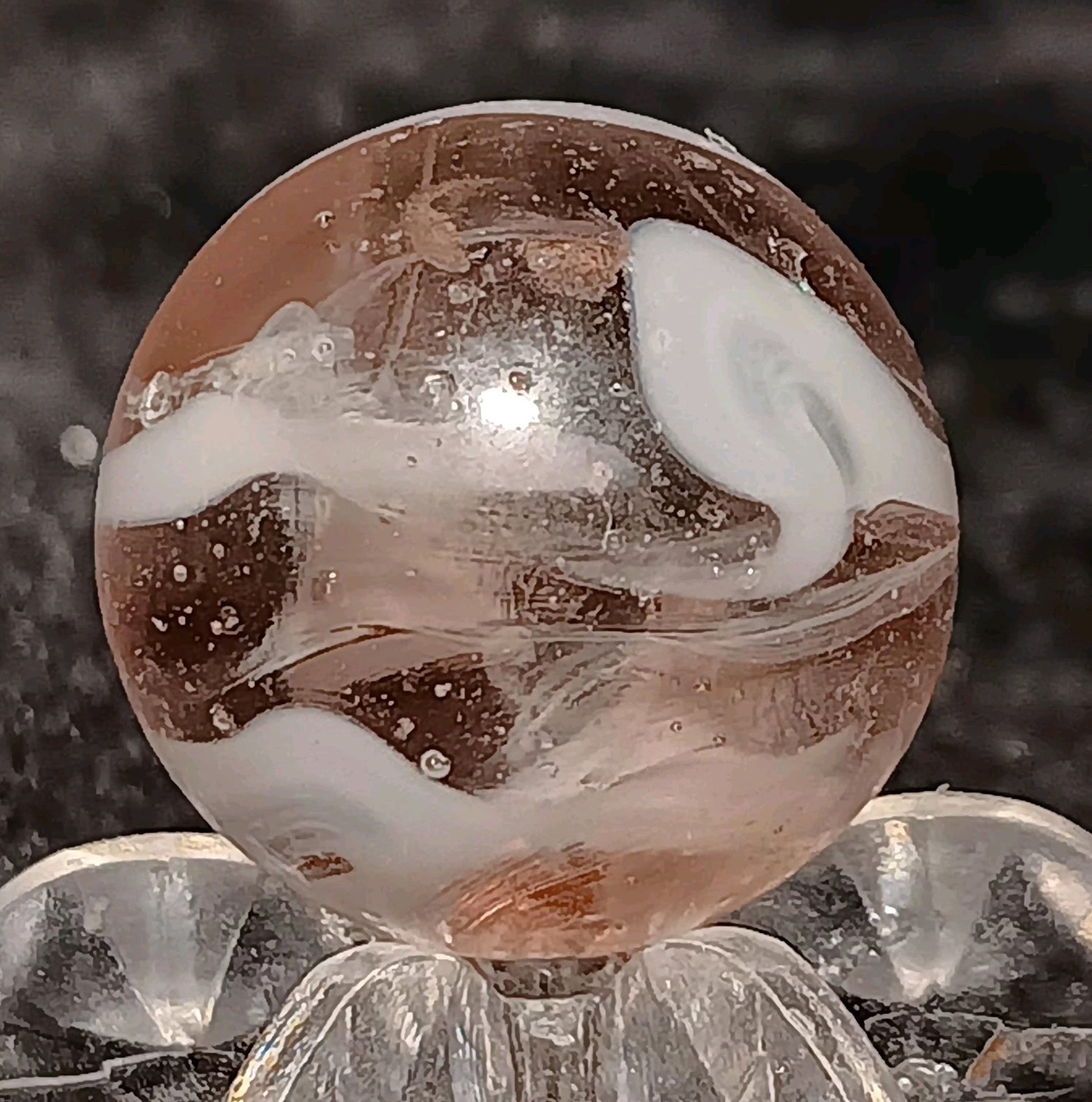 Vintage Jackson Swirl Marble. .63″ Nm. Uv Active. HTF Example.
