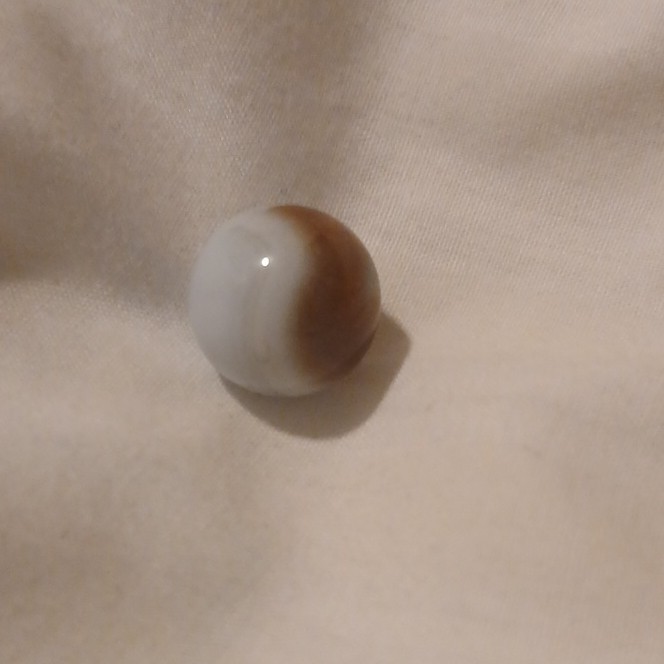 Machine Made Swirl Glass Toy Marbles Brown White Ages 4-7 8-11 Years Set of 3