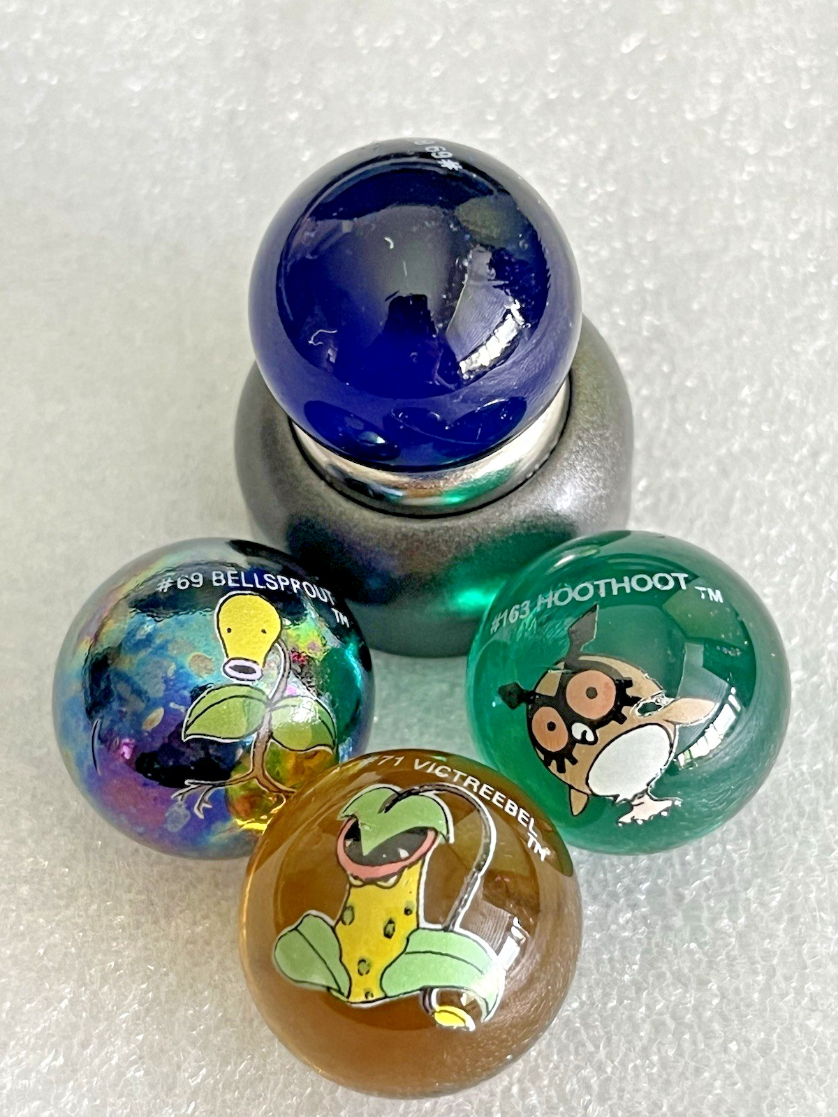 Vintage Pokémon Marbles Bellsprout Victreebel Hoothoot Evolution Set Rare