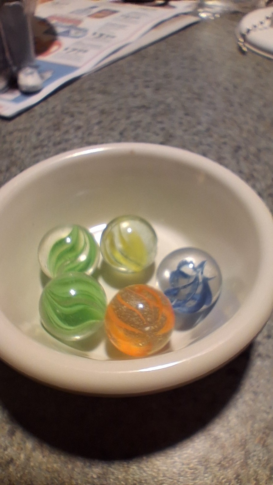 🔥 5 Vintage 6- 8 Vein Cats Eye Marbles Real good Condition