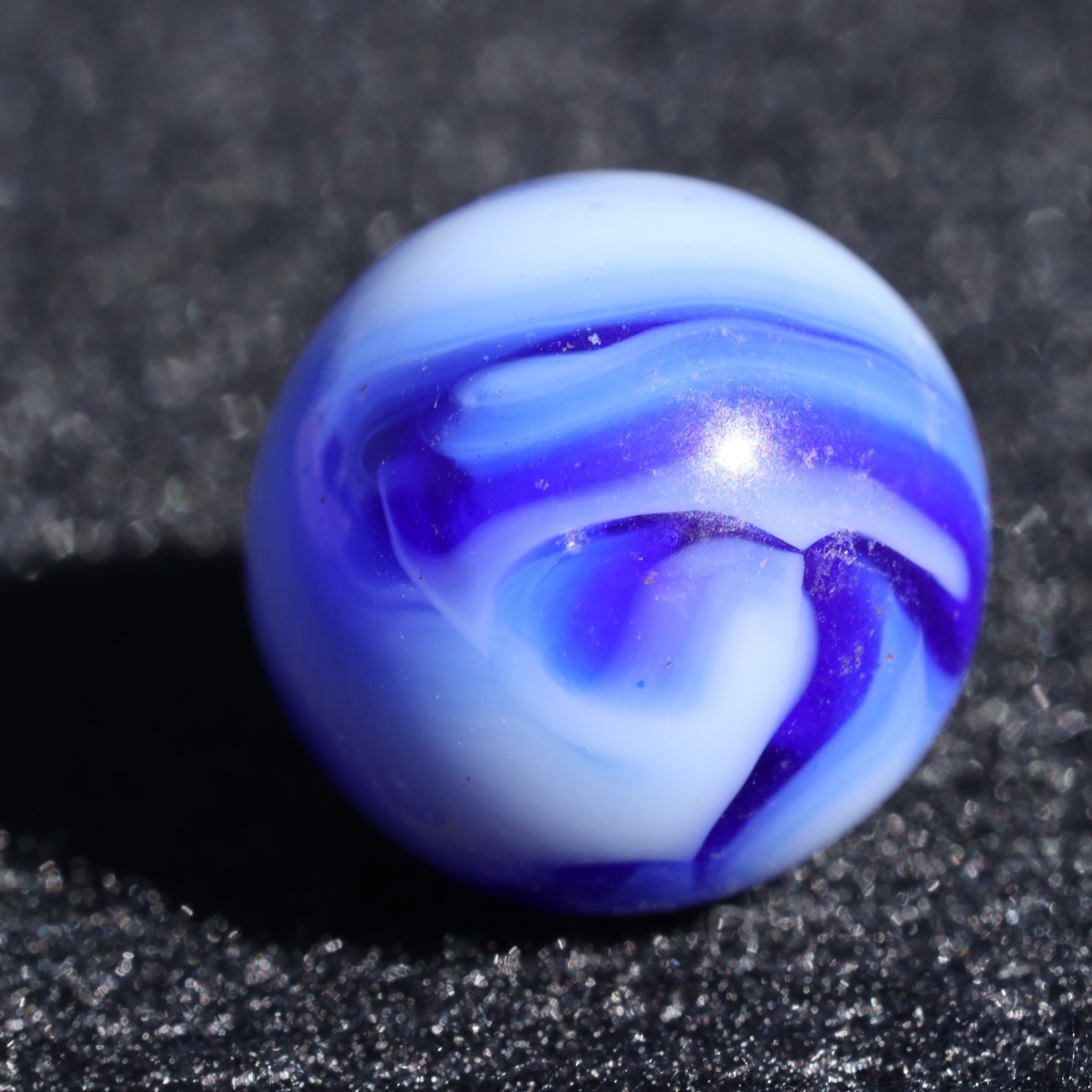 ALLEY Blue Base WV West Virginia Swirl Marble 5/8″ M Combined Shipping