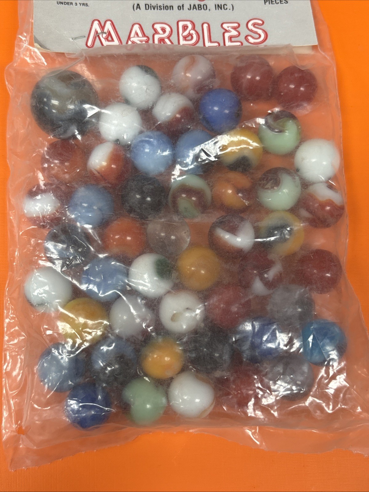 Vintage Bag of Vitro Agate Marbles Unopened 45+1 Pieces