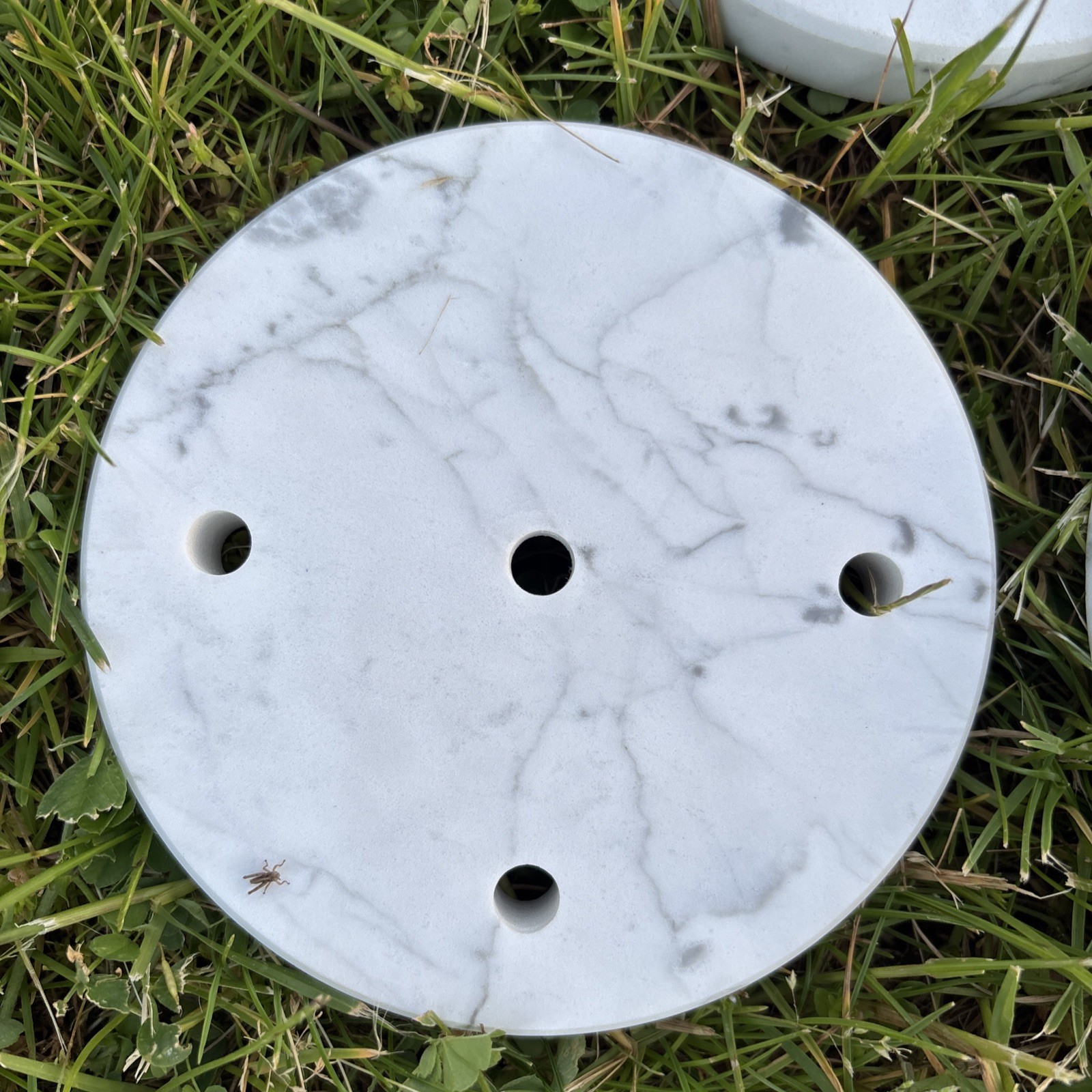 Marble Trophy Bases White 6 x 3/4″ Round Edge LOT 5 Round CATC Italy QTY AVAIL